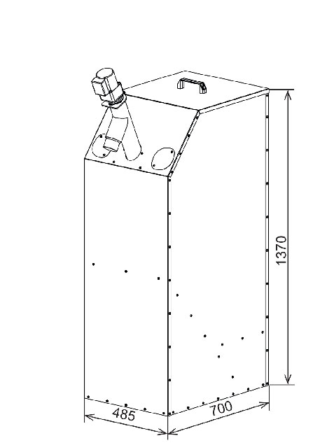 H0321 AZPD 300 R Design zásobník 300 l + dopravník DRA25 červená