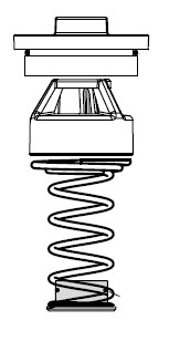 prodloužená pružina pro termopatronu - pro provedení (P0230) bez škrtícího ventilu a bez plastové trojnožky